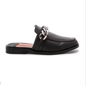 Tony Bianco Black Mules with Silver Chain